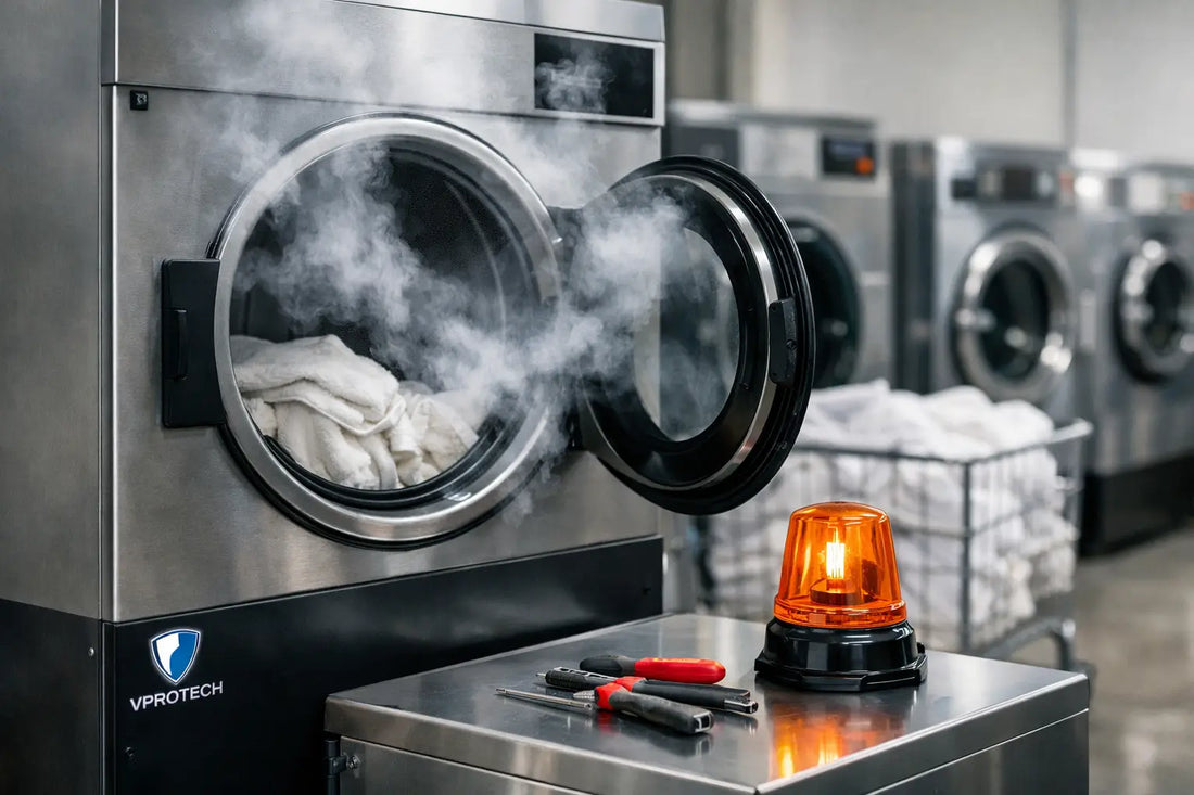 7 signes panne sèche-linge industriel