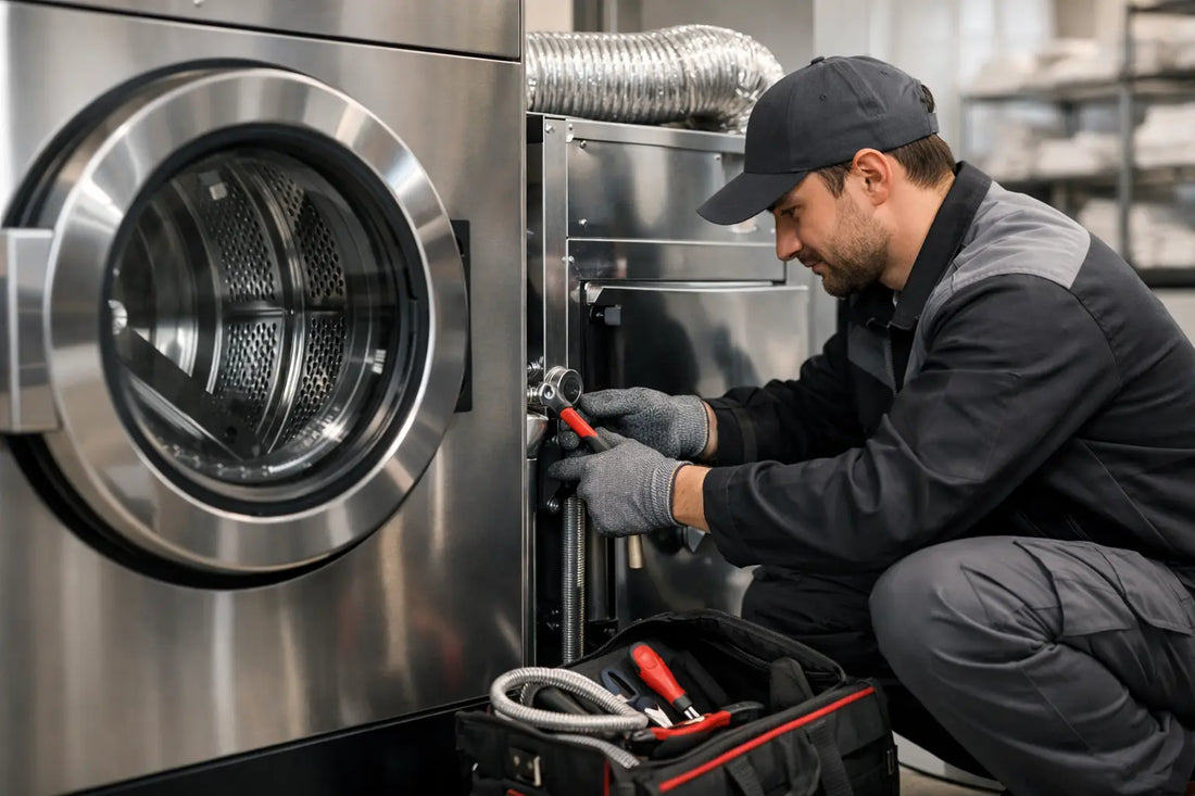 Installation sèche-linge professionnel réussie