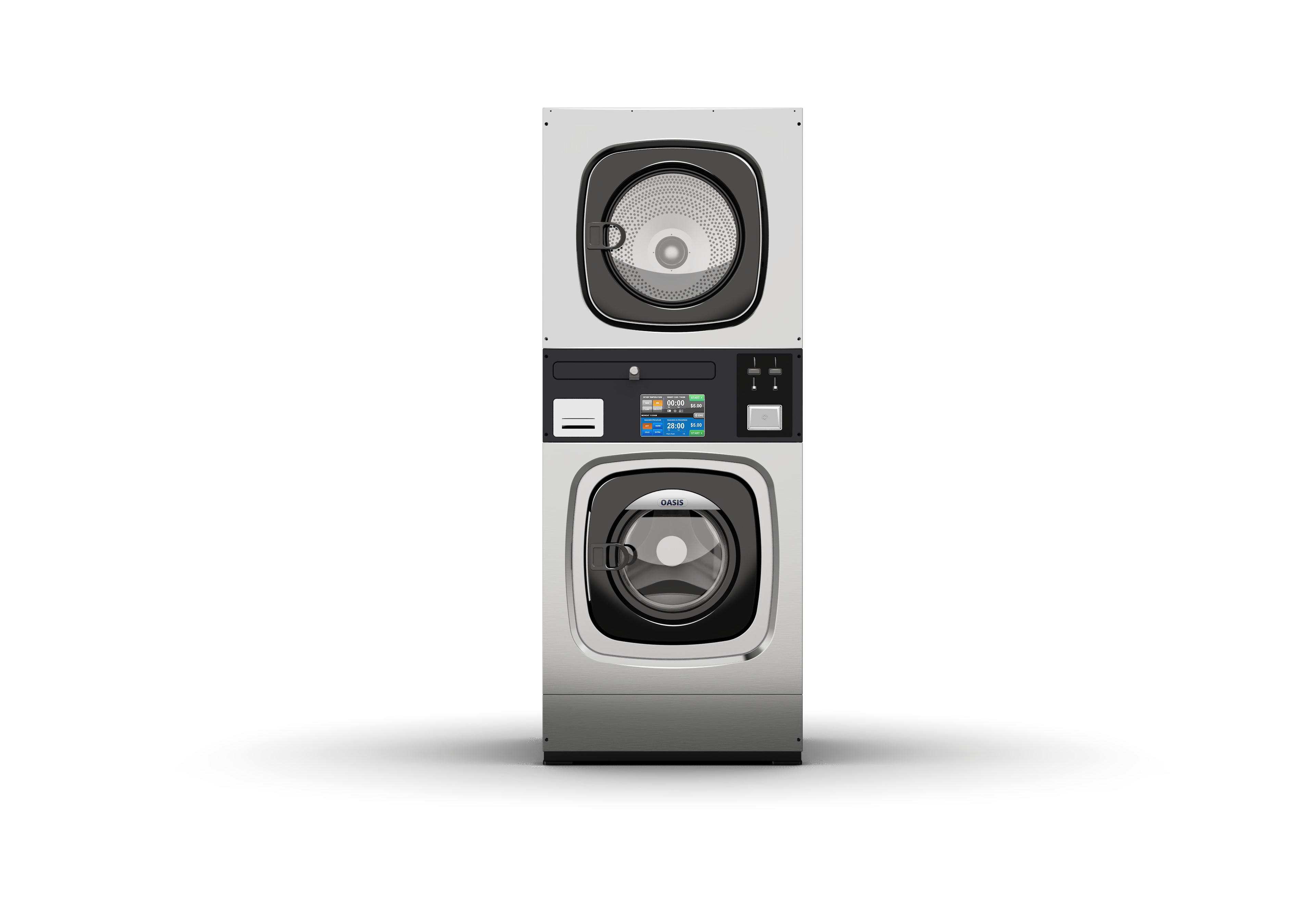 XH Machine lave-linge, sèche-linge superposés 10KG et 15KG
